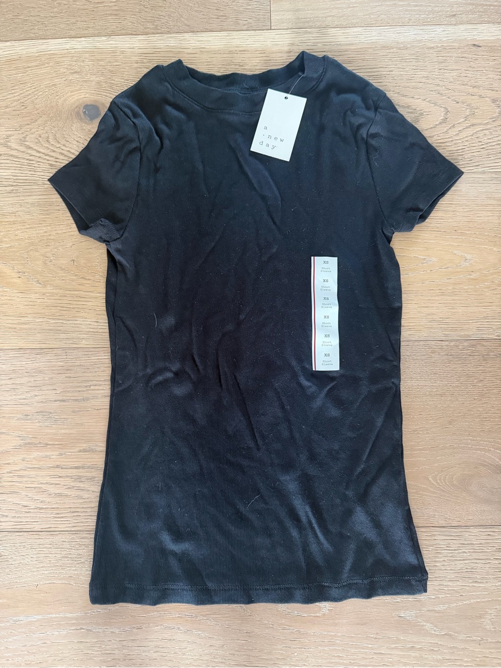 a new day Black Short-Sleeve Crewneck Tee